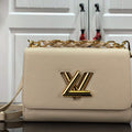 LV M53754 Louis Vuitton Twist MM Epi Grained Cowhide Leather Quartz White - Default Title - View 1