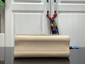 LV M53754 Louis Vuitton Twist MM Epi Grained Cowhide Leather Quartz White - Default Title - View 4