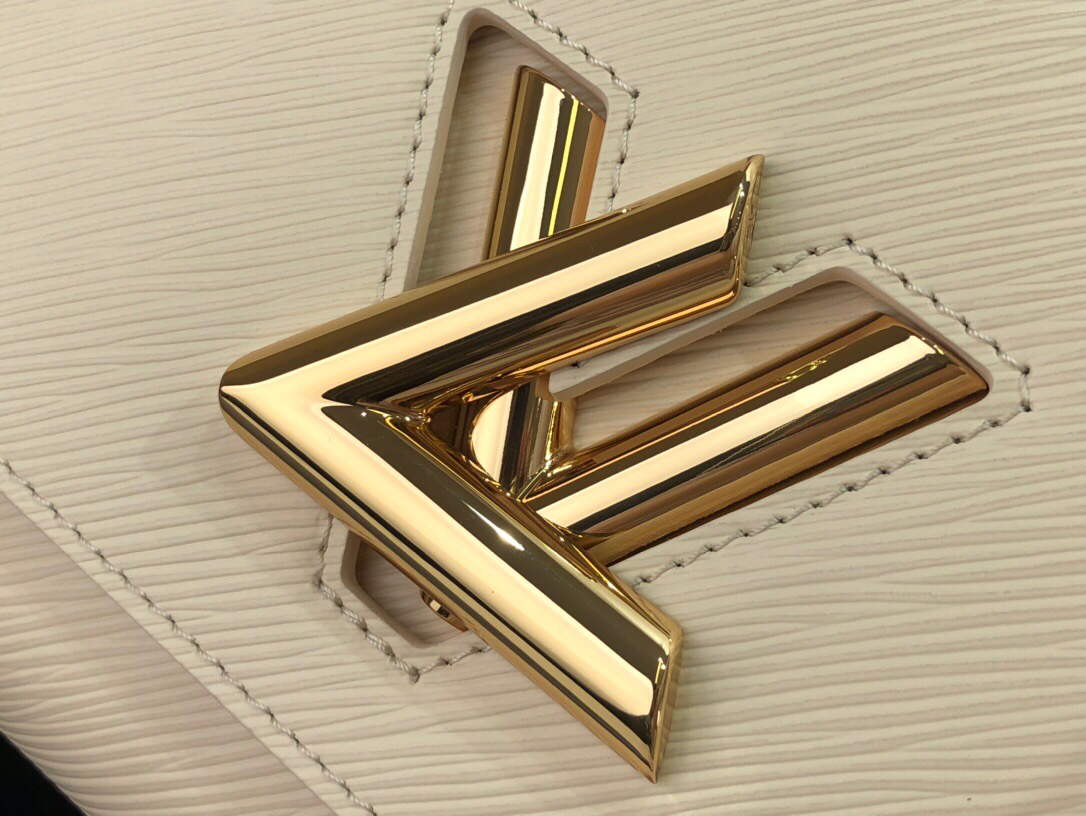 LV M53754 Louis Vuitton Twist MM Epi Grained Cowhide Leather Quartz White - Default Title - View 5