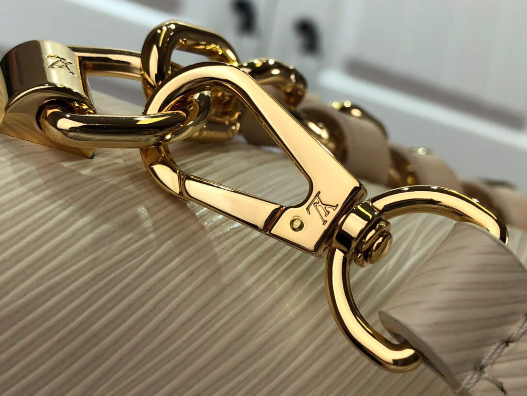 LV M53754 Louis Vuitton Twist MM Epi Grained Cowhide Leather Quartz White - Default Title - View 7