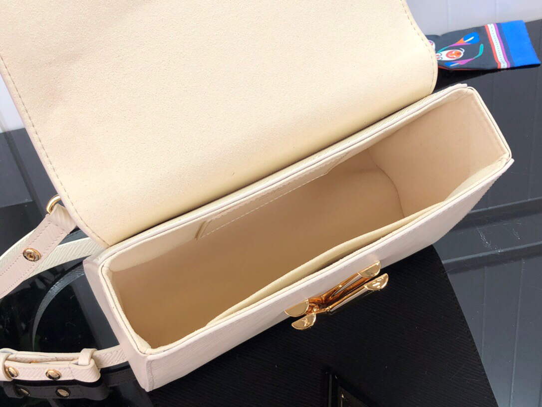 LV M53754 Louis Vuitton Twist MM Epi Grained Cowhide Leather Quartz White - Default Title - View 8