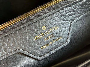 LV M55011 Louis Vuitton Capucines BB Handbag Straw Leather Beige Black - Default Title - View 6