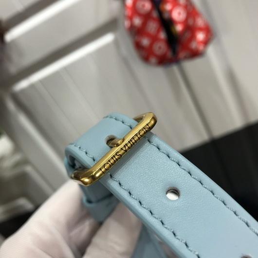 LV M55331 Louis Vuitton New Wave Leather Bumbag M53861 Light Blue - luxibagsmall
