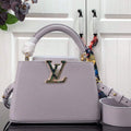 LV M56071 Louis Vuitton Capucines Mini Handbag Taro Purple - Default Title - View 1