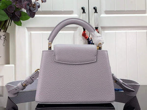 LV M56071 Louis Vuitton Capucines Mini Handbag Taro Purple - Default Title - View 3