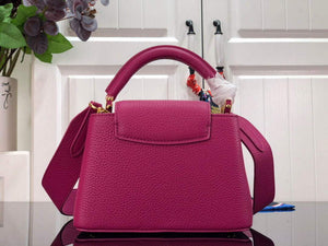 LV M56071 Louis Vuitton Capucines Mini Handbag Deep Rose - Default Title - View 3