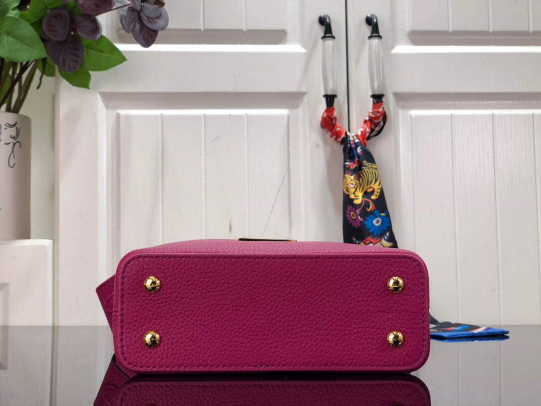 LV M56071 Louis Vuitton Capucines Mini Handbag Deep Rose - Default Title - View 4