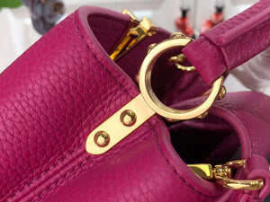 LV M56071 Louis Vuitton Capucines Mini Handbag Deep Rose - Default Title - View 7