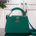 LV M56071 Louis Vuitton Capucines Mini Handbag Green - Default Title - View 1