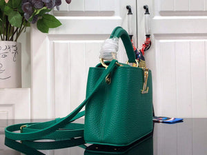 LV M56071 Louis Vuitton Capucines Mini Handbag Green - Default Title - View 2