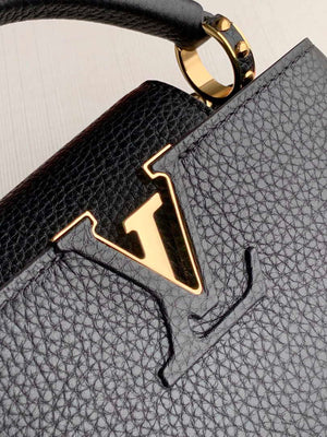 LV M56071 Louis Vuitton Capucines mini Leather Bag Black - Default Title - View 6