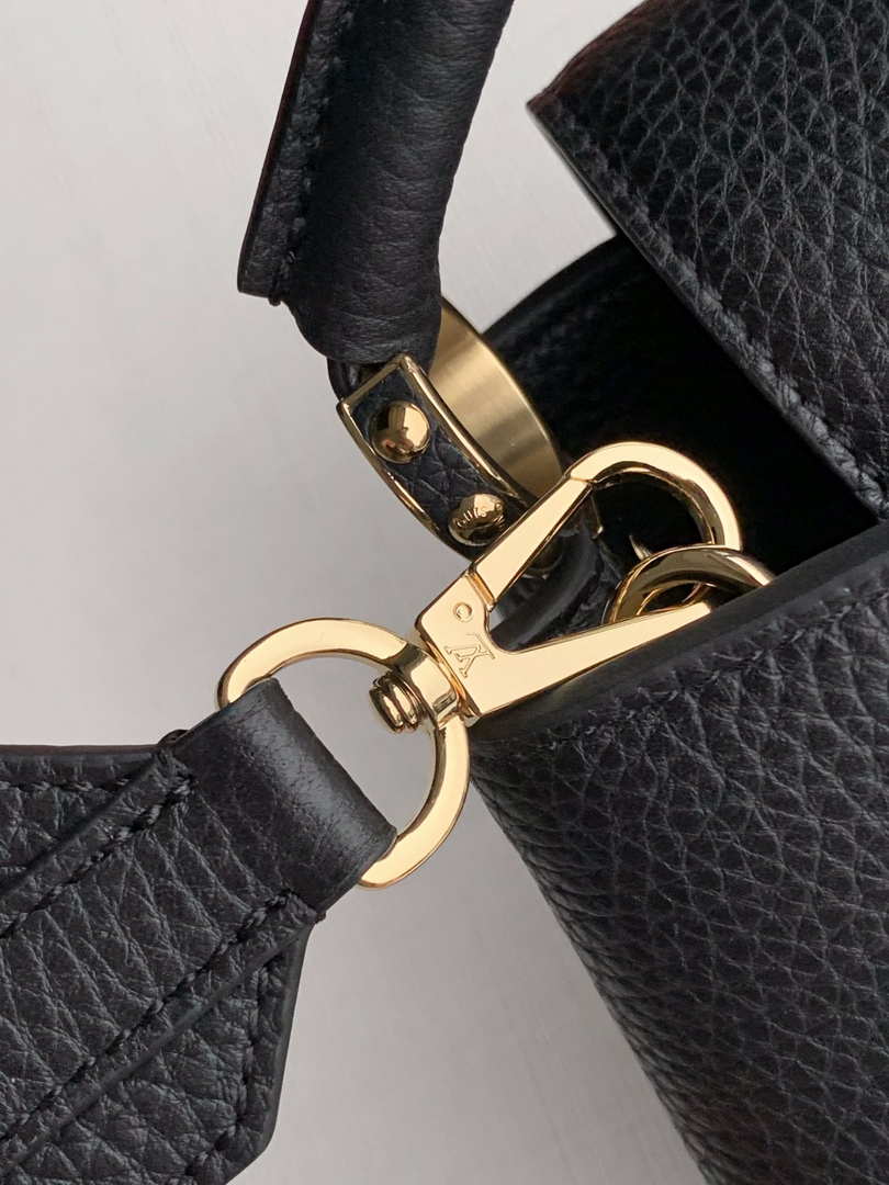LV M56071 Louis Vuitton Capucines mini Leather Bag Black - Default Title - View 7