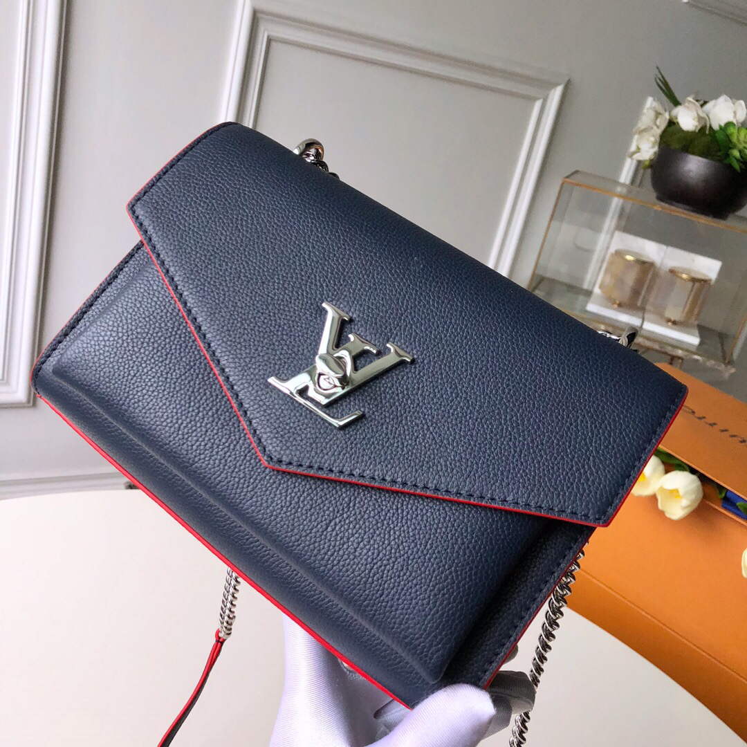 LV M56137 Louis Vuitton Mylockme Chain Bag Navy Blue - Default Title - View 3