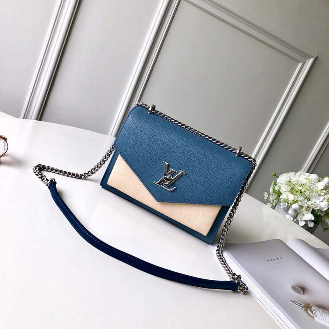 LV M56137 Louis Vuitton Mylockme Chain Bag Blue - Default Title - View 1