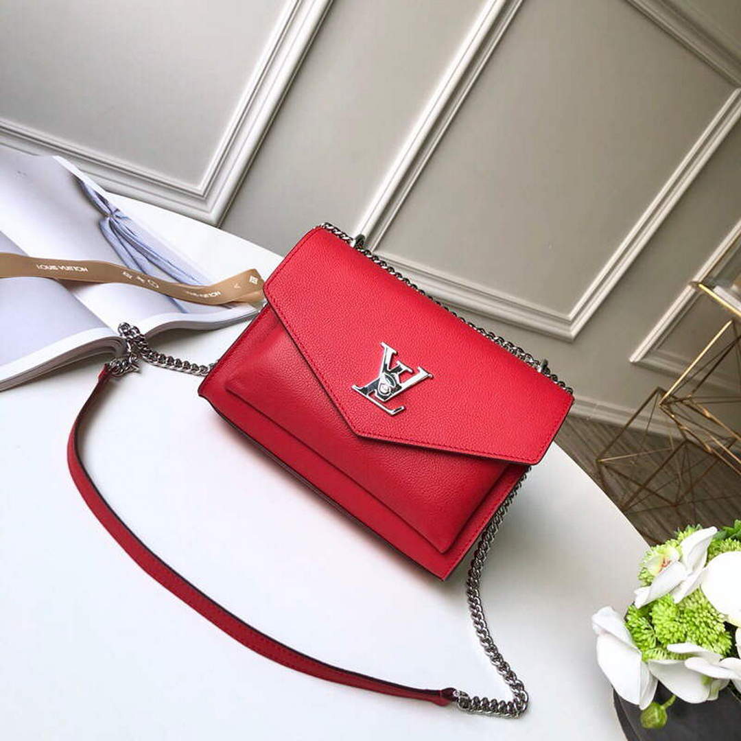 LV M56137 Louis Vuitton Mylockme Chain Bag Red - Default Title - View 1