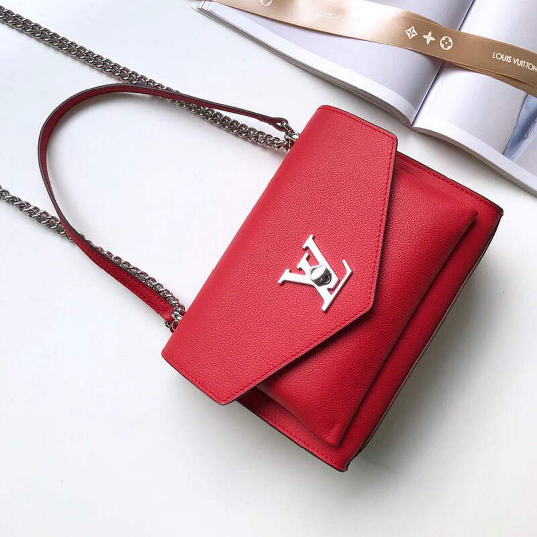 LV M56137 Louis Vuitton Mylockme Chain Bag Red - Default Title - View 3