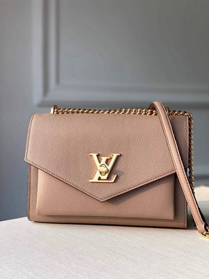 LV M56137 Louis Vuitton Mylockme Chain Bag Greige Gray - Default Title - View 1