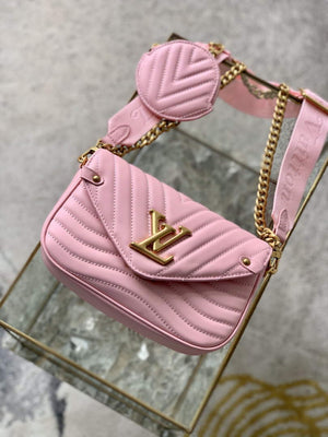 LV M56468 Louis Vuitton New Wave Multi-Pochette Leather M56461 Pink - Default Title - View 3