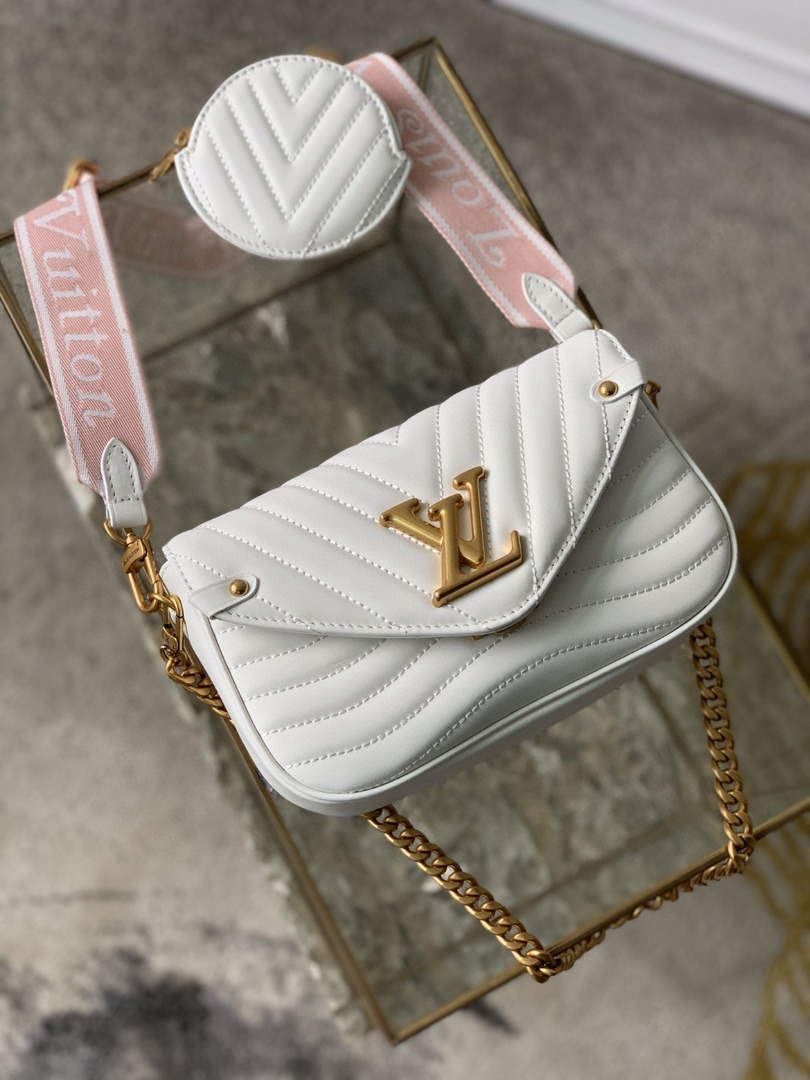 LV M56466 Louis Vuitton New Wave Multi-Pochette Leather M56461 White - Default Title - View 3