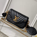 LV M56461 Louis Vuitton New Wave Multi-Pochette Leather M58941 Black - Default Title - View 1