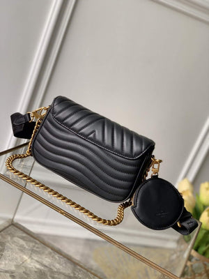 LV M56461 Louis Vuitton New Wave Multi-Pochette Leather M58941 Black - Default Title - View 2
