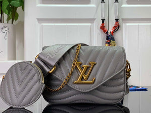 LV M56467 Louis Vuitton New Wave Multi-Pochette Leather M56466 Gray - Default Title - View 1