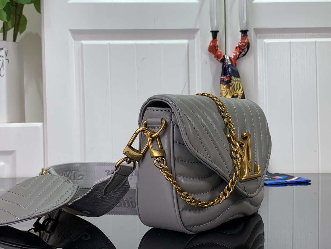 LV M56467 Louis Vuitton New Wave Multi-Pochette Leather M56466 Gray - Default Title - View 2