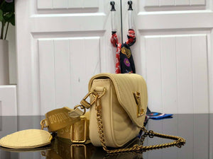 LV M56466 Louis Vuitton New Wave Multi-Pochette Leather M56467 Light Yellow - Default Title - View 3