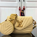 LV M56466 Louis Vuitton New Wave Multi-Pochette Leather M56467 Light Yellow - Default Title - View 1
