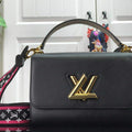 LV M57050 Louis Vuitton Twist MM Bag M57049 Epi Leather Black - luxibagsmall