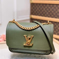 LV M57067 Louis Vuitton M57072 Lockme Chain PM Shoulder Bags in Monogram Green