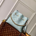 LV M57070 Louis Vuitton Bella Bucket Bag Mahina leather Sky blue - Default Title - View 1