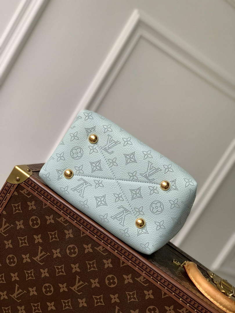 LV M57070 Louis Vuitton Bella Bucket Bag Mahina leather Sky blue - Default Title - View 4
