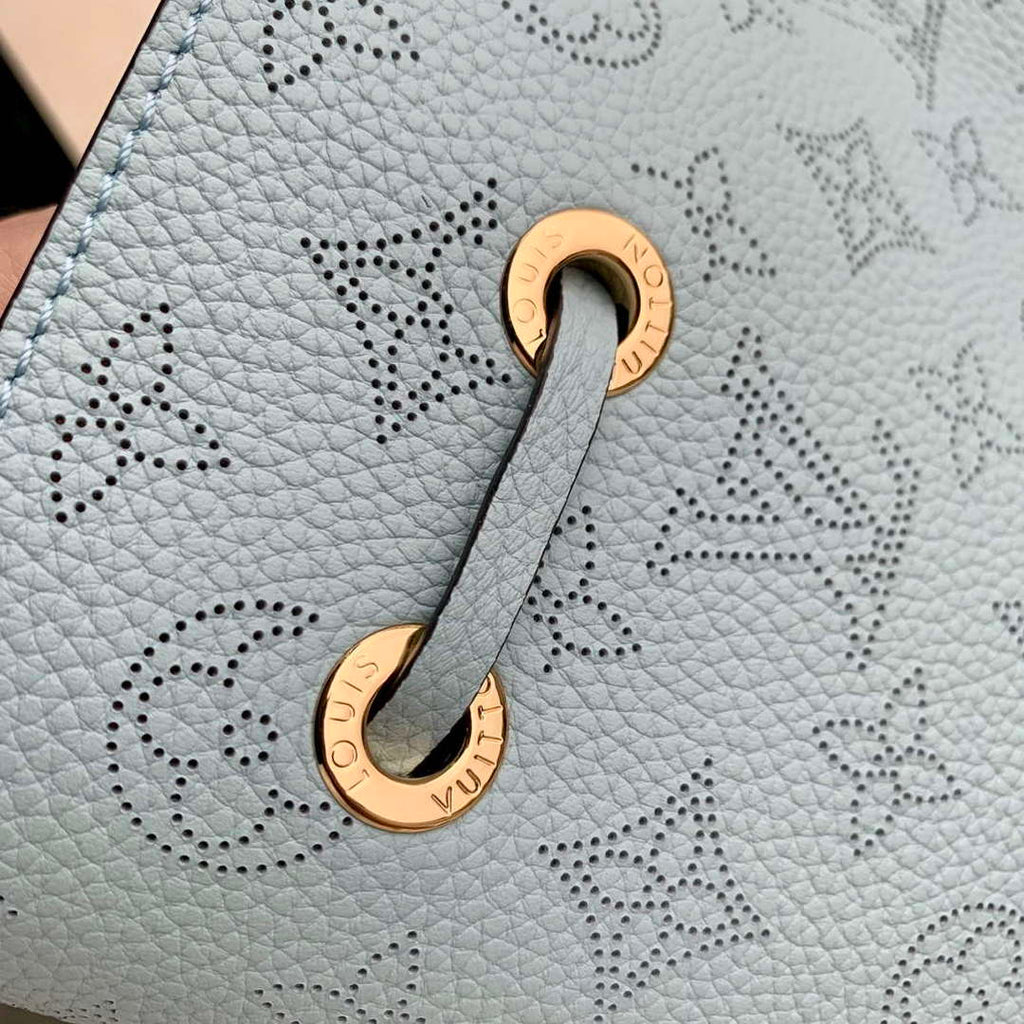 LV M57070 Louis Vuitton Bella Bucket Bag Mahina leather Sky blue