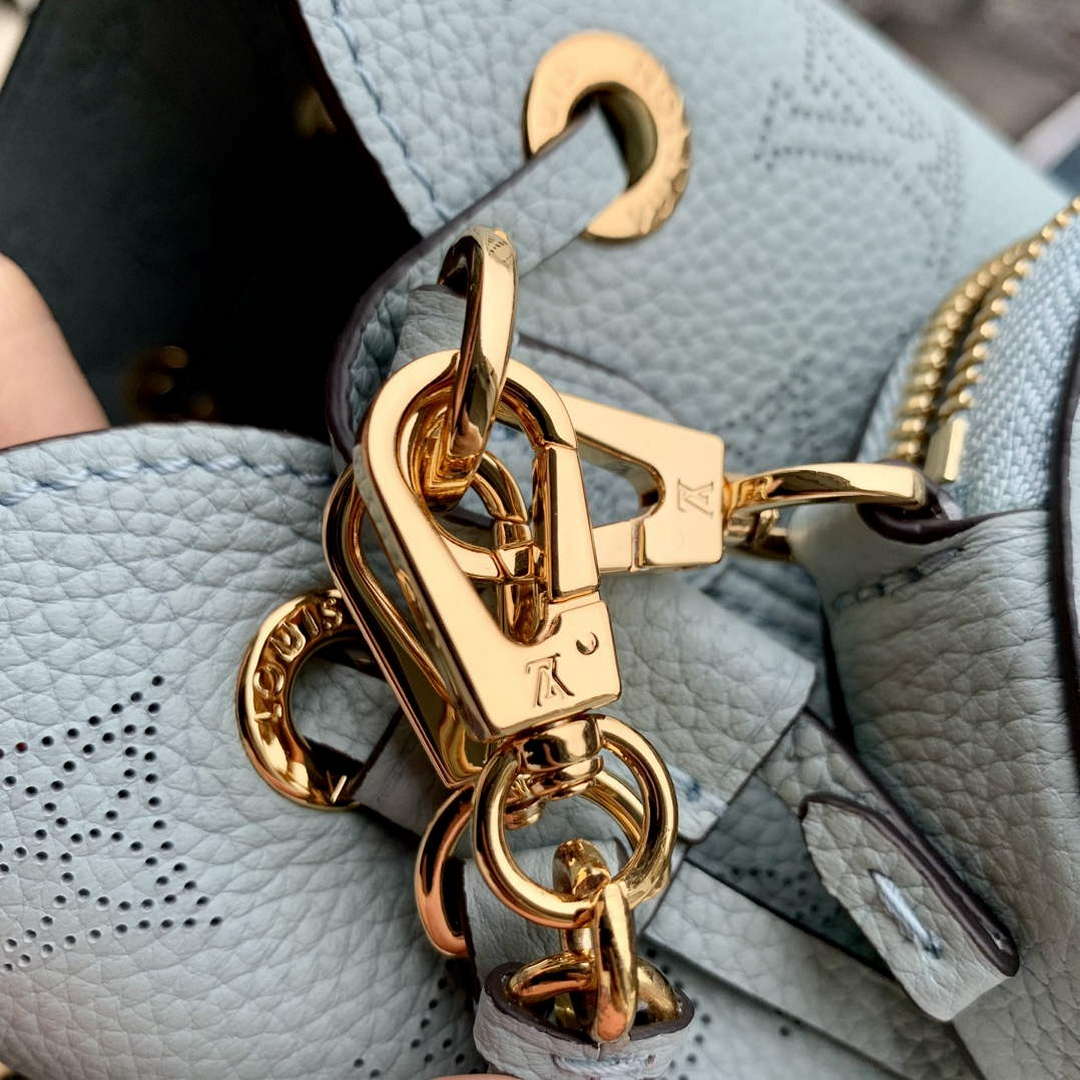 LV M57070 Louis Vuitton Bella Bucket Bag Mahina leather Sky blue - Default Title - View 7