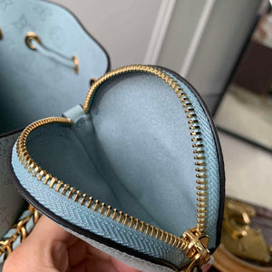 LV M57070 Louis Vuitton Bella Bucket Bag Mahina leather Sky blue - Default Title - View 8