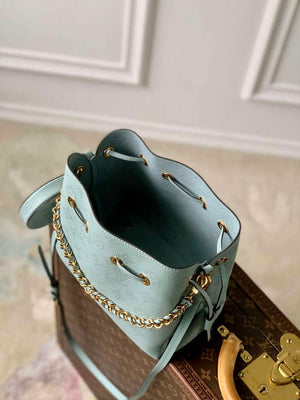 LV M57070 Louis Vuitton Bella Bucket Bag Mahina leather Sky blue - Default Title - View 9