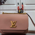 LV M57071 Louis Vuitton M57073 Lockme Chain Bag Pink