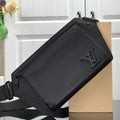 LV M57081 Louis Vuitton Sling Bag Black Grained Calf Leather - luxibagsmall