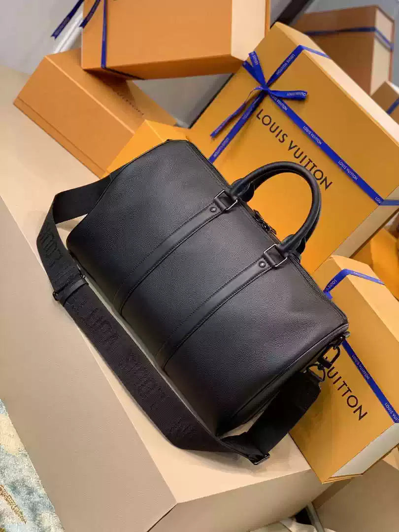 LV M57088 Louis Vuitton Keepall Bandouliere 42 Keepall Bandouli¨¨re LV Aerogram Black