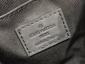 LV M57089 Louis Vuitton Phone Pouch Black Grained Calf Leather - luxibagsmall