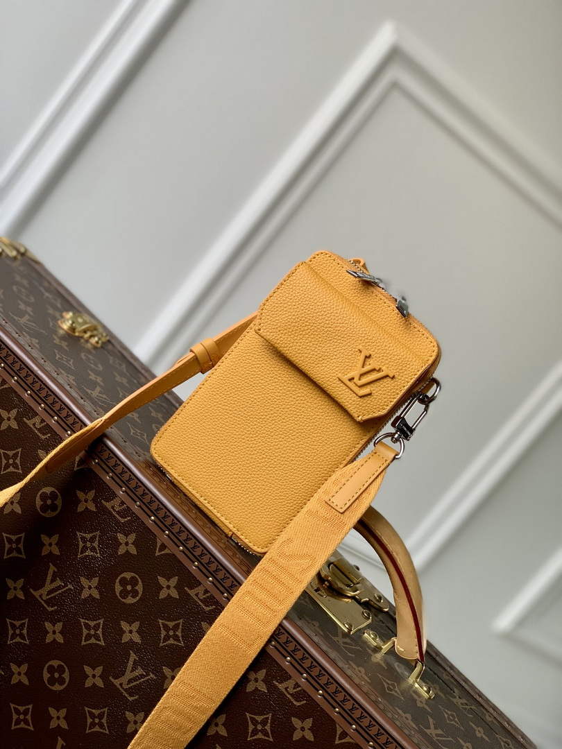 LV M57089 Louis Vuitton Phone Pouch Yellow - Default Title - View 1