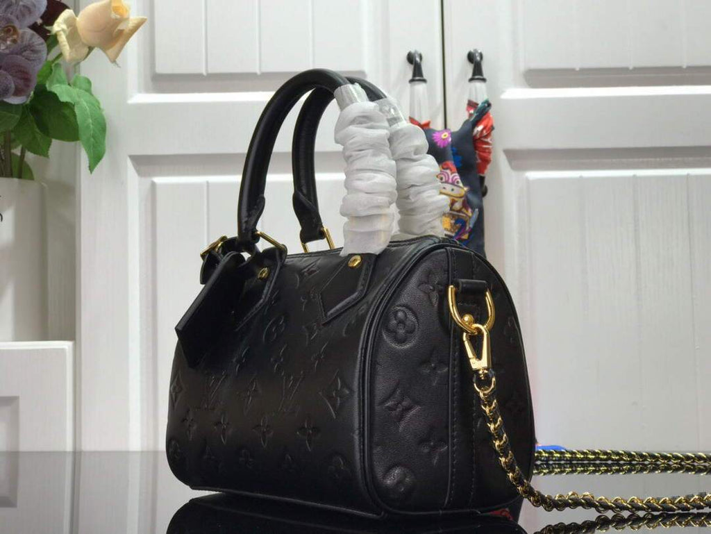 LV M57111 Louis Vuitton Speedy BB Handbag Black