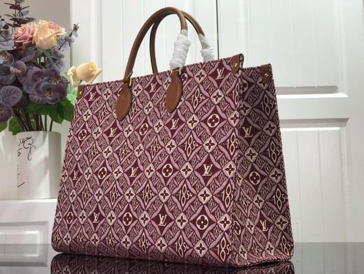 LV M57185 Louis Vuitton M57207  Since 1854 Onthego Gm Monogram Jacquard Red - luxibagsmall