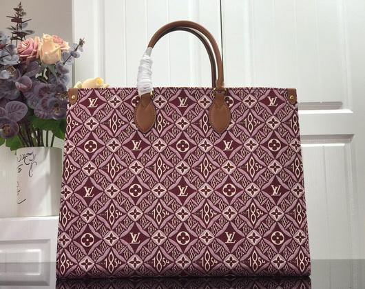 LV M57185 Louis Vuitton M57207  Since 1854 Onthego Gm Monogram Jacquard Red - luxibagsmall