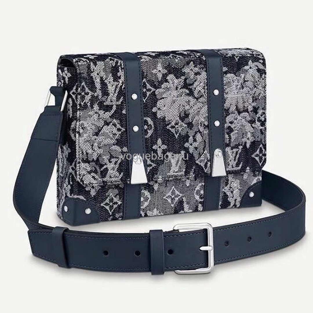 LV M57282 Louis Vuitton Trunk Messenger Monogram Tapestry Bag - Voguebags