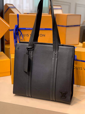 LV M57308 Louis Vuitton Takeoff Tote Bag Black - Default Title - View 1