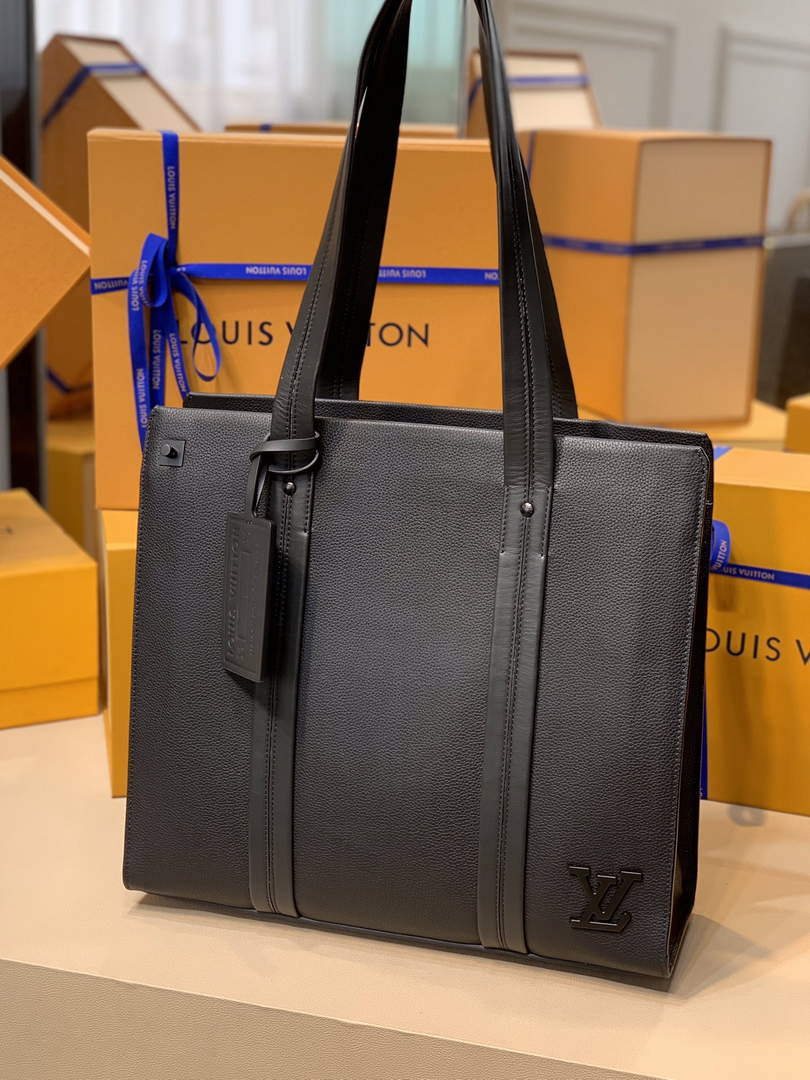 LV M57308 Louis Vuitton Takeoff Tote Bag Black - Default Title - View 1