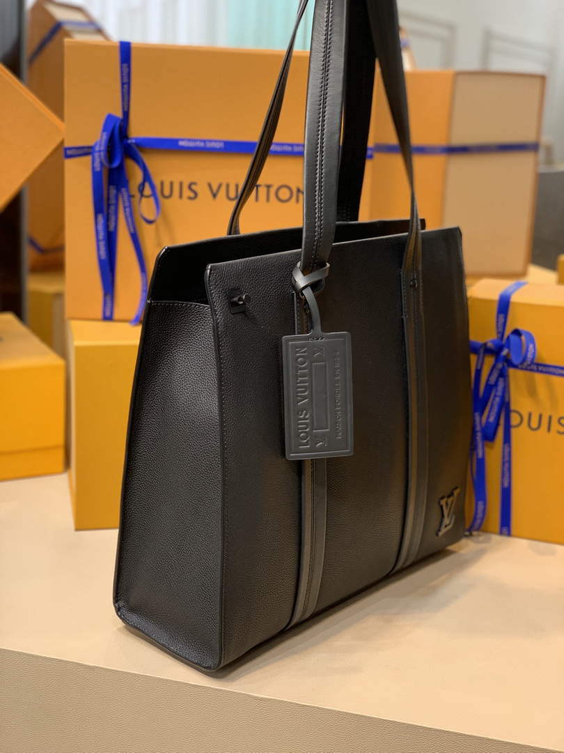 LV M57308 Louis Vuitton Takeoff Tote Bag Black - Default Title - View 3