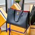 LV M57345 Louis Vuitton M57346 Lockme Shopper M57347 Bag Grained Calf Leather Black - luxibagsmall